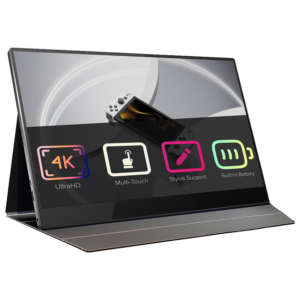 15.6" 4K portable monitor with stylus support