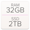32GB LPDDR5 / 2TB PCIE 4.0 2280