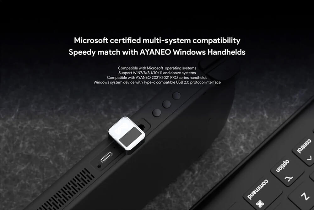 Image showing Windows compatibility with the AYANEO Hola Fingerprint Scanner