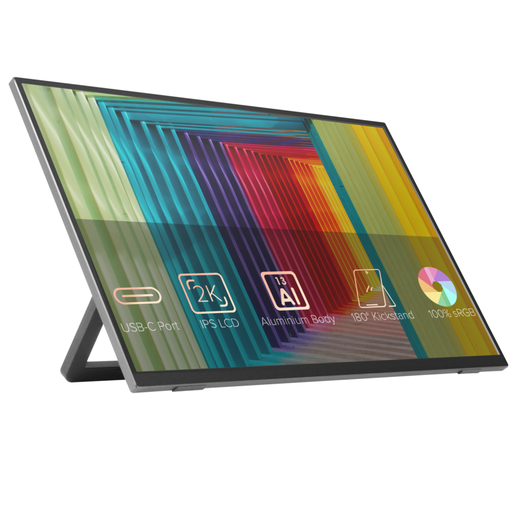 Image of DroiX Portable Monitor, 13-inch, 2K, Ultra Thin, lightweight and portable