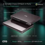 The GPD Win Max 2 2024 features a variety of built in ports including USB 32 Gen 2 USB 4 HDMI 21 Oculink SFF 8612 dual USB 32 Gen 1 ports and a 35mm headset and microphone jack It also has a power button with a fingerprint sensor for added security