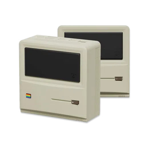 AYANEO AM01 Retro Mini PC Front View Render: Showcasing its sleek design, advanced connectivity ports, and compact form factor, perfect for modern and retro computing needs