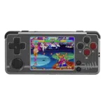 MIYOOA30GREYLISTINGDONE01 DROIX Global MiYoo A30 handheld gaming console in gray color featuring a stylish and contrasting design for retro gaming enthusiasts