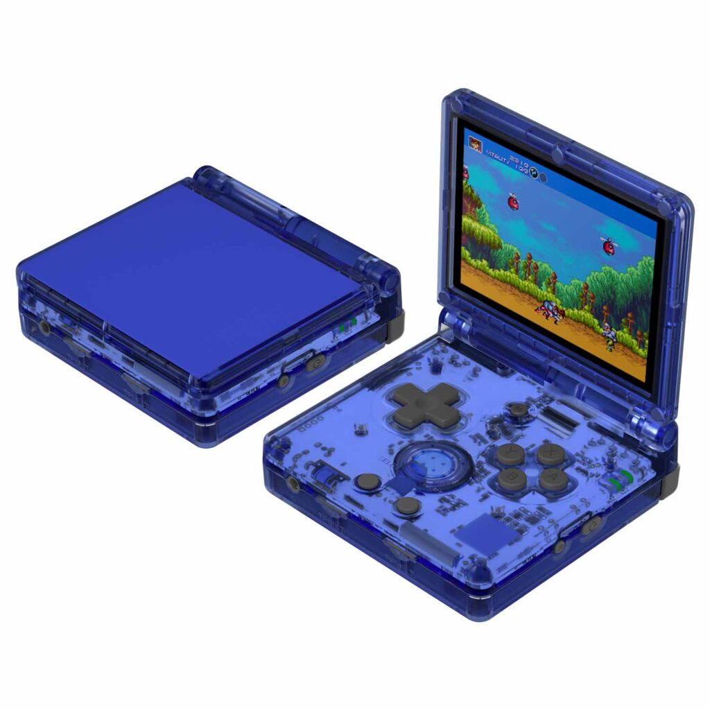 ANBERNIC RG35XXSP Transparent Blue Side Render