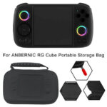 Anbernic RG Cube Case   Portable black case for Anbernic handheld consoles featuring a sleek design internal mesh pocket for accessories and robust build quality for on the go gaming