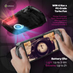 The PC grade turbo fan improves cooling efficiency by 35 compared to the WIN 3 with thicker dual heat pipes Battery life estimates 36 hours for light usage and up to 2 hours under extreme gaming conditions