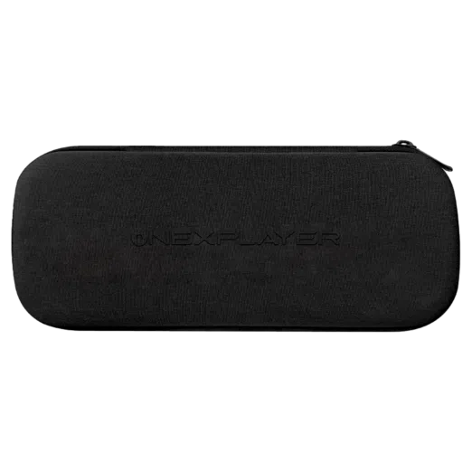 A sleek black protective case for the ONEXPLAYER ONEXFLY featuring a minimalist design with the ONEXPLAYER logo subtly embossed on the front