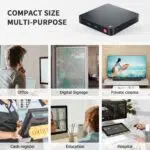 Various use case scenarios for the Beelink T5 such as office work digital signage private home theater cash register education and hospital applications