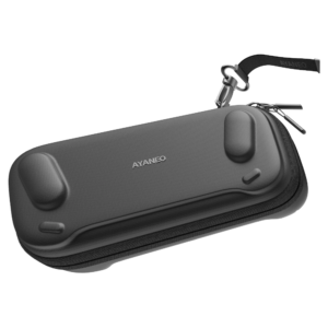 AYANEO 3 Carrying Cases – Protective hard-shell cases designed for the AYANEO 3 handheld gaming console, featuring a durable exterior, secure zipper closure, and ergonomic contours for a perfect fit. Available in black and retro beige color options.
