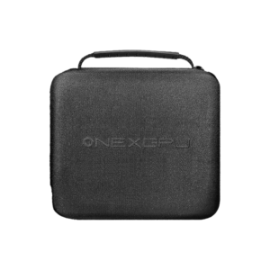 ONEXGPU 2 Carrying Case – A durable, black protective case with a textured exterior, sturdy handle, and embossed ONEXGPU branding, designed for safely storing and transporting the ONEXGPU 2 eGPU