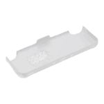 A three-quarter, rear view of a white protective case for the AYANEO Pocket S2 handheld gaming console, isolated against a white background. The case has a cutout for the display and controls, a perforated section for ventilation, and openings for ports along the bottom edge.