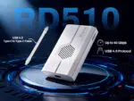 Promotional image of the Biwin RD510 showing the device and a USB 4.0 Type-C cable, highlighting "Up to 40 Gbps" speed and support for the "USB 4.0 Protocol".